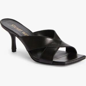 Stuart Weitzman Women's Carmen Sandal in Black. Sz: 9